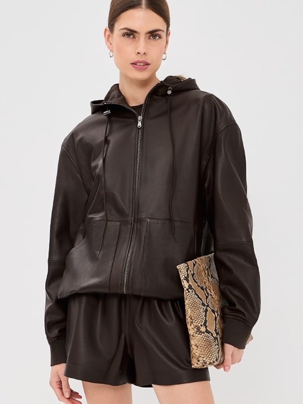 Tibi leather pull on shorts retail $795 - Picture 5 of 7